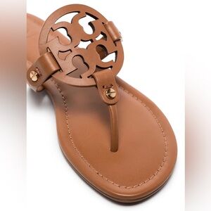 Tory Burch Miller Brown Leather Sandals
